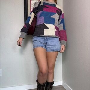 Vintage oversized chunky knit sweater